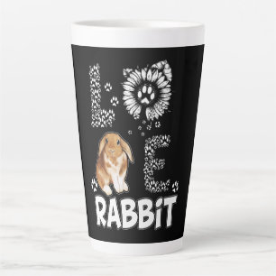 Rabbit Gift Love Rabbit Flower Latte Mug