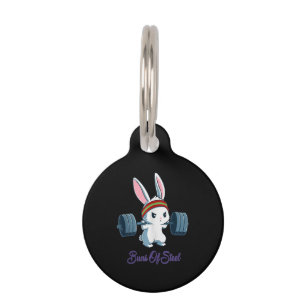 Rabbit Gift Rabbit Lover Gym Workout Pet Tag