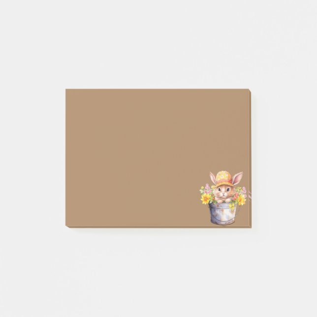 Rabbit Graphic For Girls Floral Spring Time  Post-it Notes (Front)