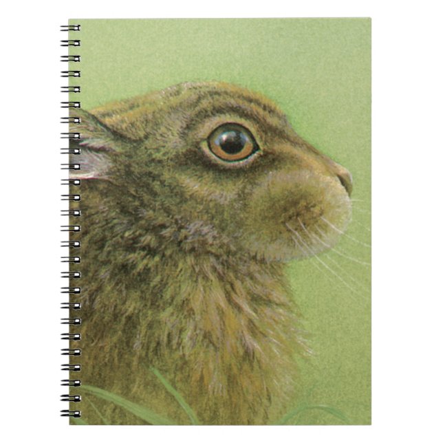 "Rabbit grazing" portrait fine art notebook (Front)