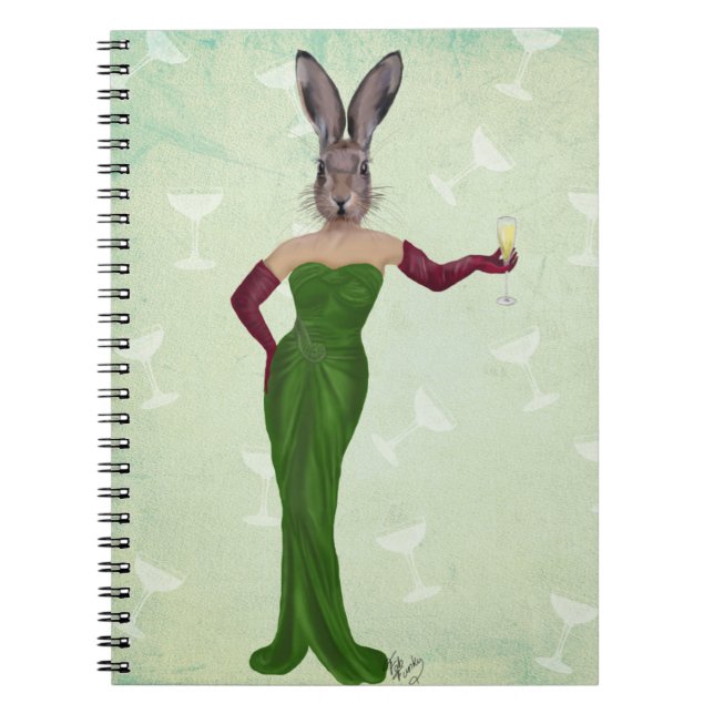 Rabbit Green Dress 2 Notebook (Front)