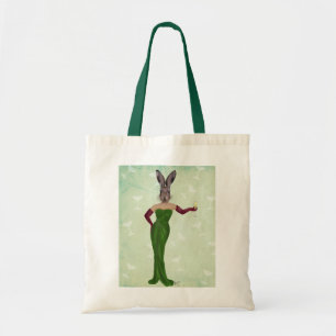 Rabbit Green Dress 2 Tote Bag