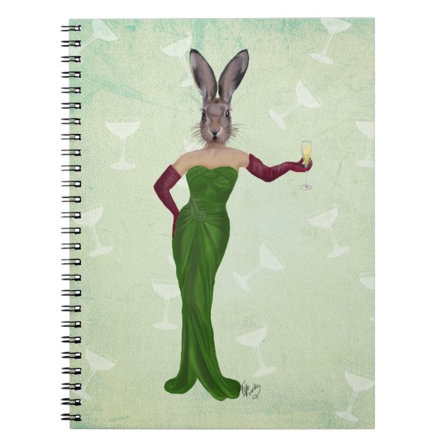 Rabbit Green Dress 3 Notebook (Front)
