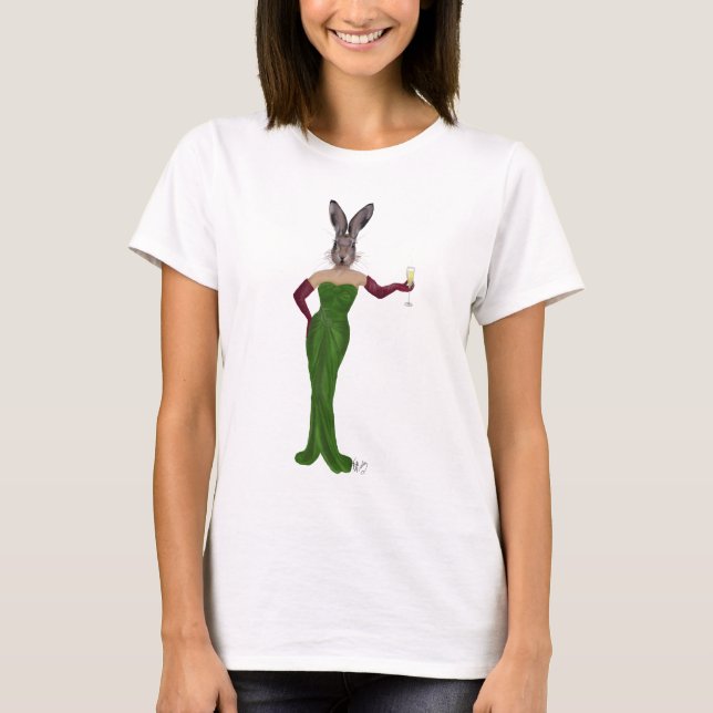 Rabbit Green Dress 3 T-Shirt (Front)