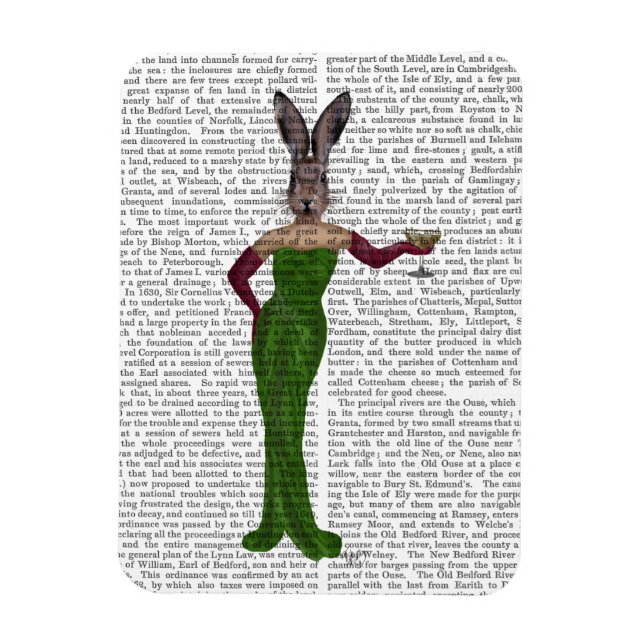 Rabbit Green Dress Magnet (Vertical)