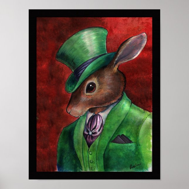 Rabbit Haberdashery by Portia St. Luke Poster (Front)