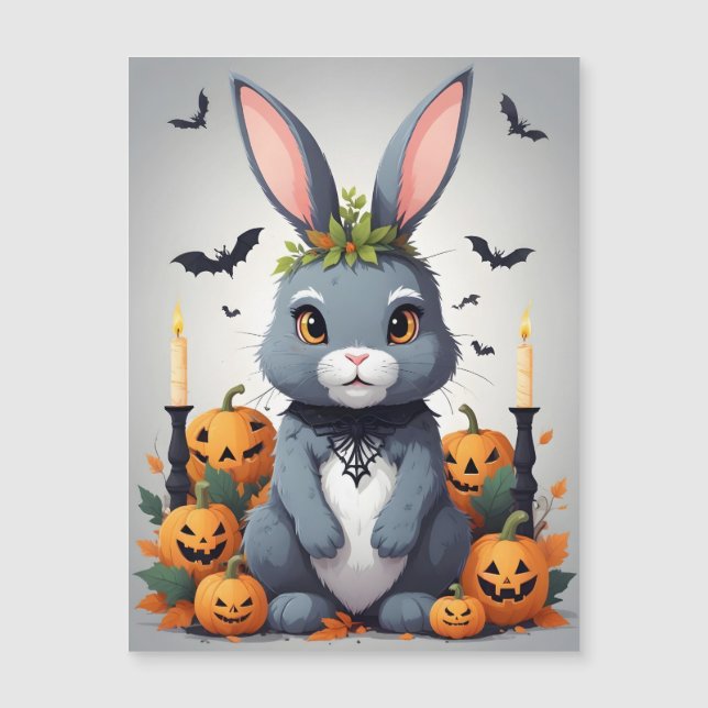 Rabbit Halloween Cute Adorable Funny Animal Magic (Front)