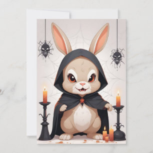 Rabbit Halloween Cute Adorable Funny Animal Magic Invitation
