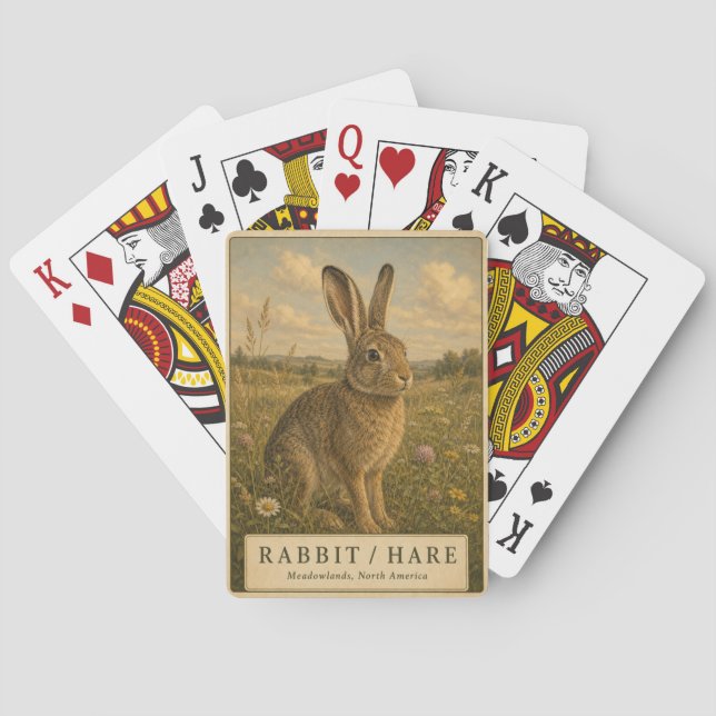 Rabbit Hare Meadowlands VINTAGE Playing Cards (Back)