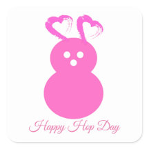 Rabbit Heart Sticker Happy Hop Day