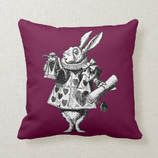 Rabbit Herald Victorian Alice in Wonderland Pillow