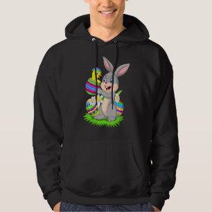 Rabbit Holding A Baby Chick Hatching From An Easte Hoodie
