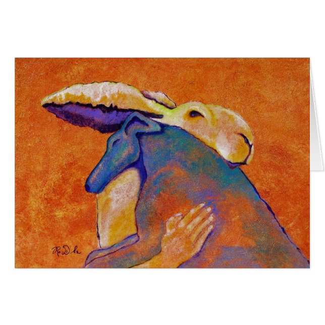 Rabbit Holding Dog (Front Horizontal)