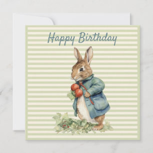 Rabbit holding vegetables Happy Birthday