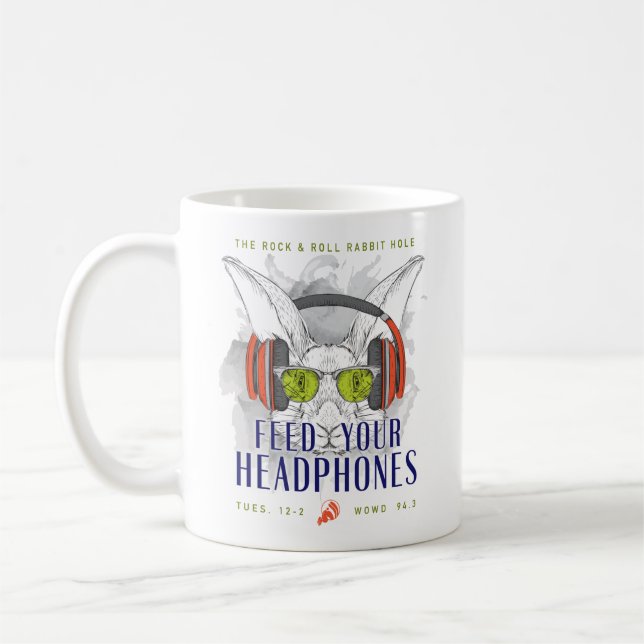 Rabbit Hole Headphones Coffee Mug (Left)