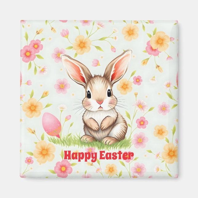Rabbit Holiday Easter Modern Collection Magnet (Front)