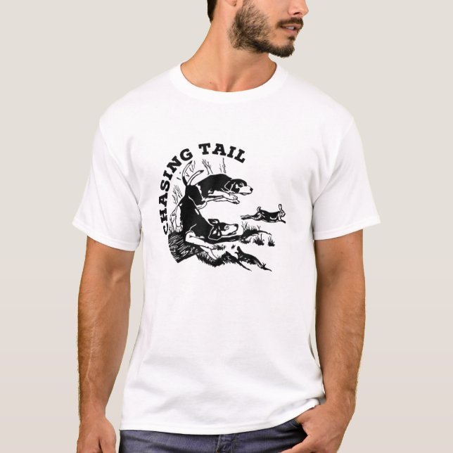 Rabbit Hunter - Beagles - Chasing Tail - Hunting C T-Shirt (Front)