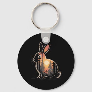 Rabbit Hunting Hiking Outdoor Camping Forest Kids Key Ring