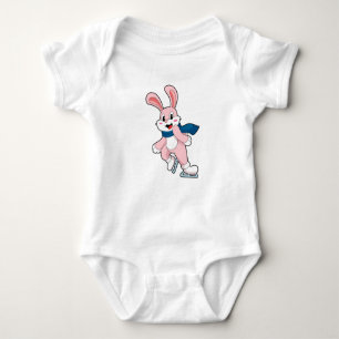 Rabbit Ice skating Ice skates Baby Bodysuit