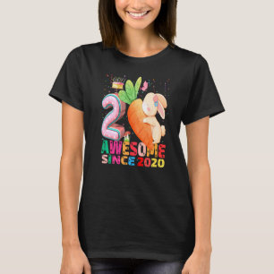 Rabbit I'm 2 Years Old Girls Birthday Rabbit Party T-Shirt