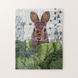 Rabbit in a Cabbage Patch Jigsaw Puzzle<br><div class="desc">Cabbage Patch Rabbit 6 by Fab Funky.  | 192180D</div>