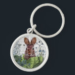 Rabbit in a Cabbage Patch Key Ring<br><div class="desc">Cabbage Patch Rabbit 6 by Fab Funky.  | 192180D</div>