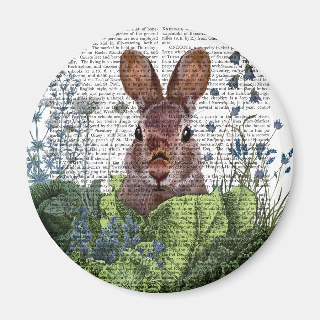 Rabbit in a Cabbage Patch Magnet (Front)