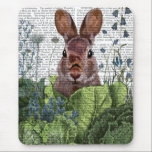 Rabbit in a Cabbage Patch Mouse Pad<br><div class="desc">Cabbage Patch Rabbit 6 by Fab Funky.  | 192180D</div>