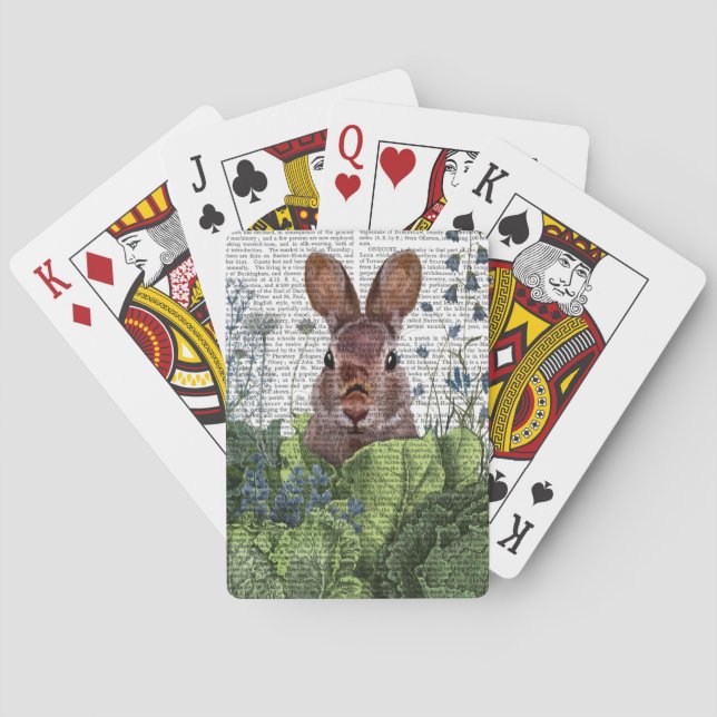 Rabbit in a Cabbage Patch Playing Cards (Back)