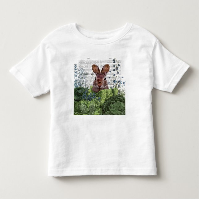 Rabbit in a Cabbage Patch Toddler T-Shirt (Front)