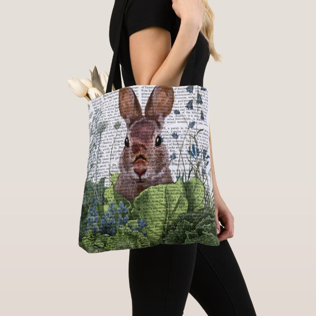 Rabbit in a Cabbage Patch Tote Bag (Close Up)