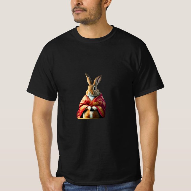 Rabbit in a chinese coat  T-Shirt (Front)
