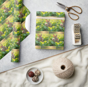 Rabbit In a Lettuce Garden Wrapping Paper