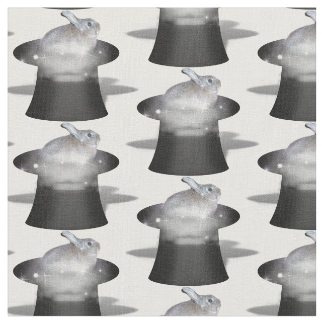 Rabbit in a Magic Hat Fabric (Close Up)