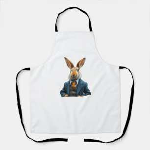 Rabbit In A Suit - Vintage Easter Bunny Portrait W Apron