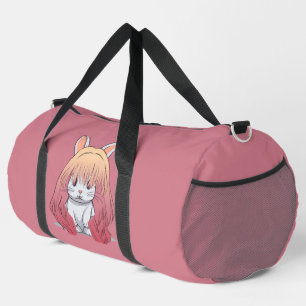 Rabbit in a Wig Large Duffle Bag