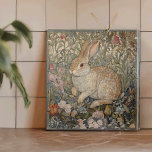 Rabbit in an English Garden William Morris Style Ceramic Tile<br><div class="desc">Charming design featuring a sweet bunny rabbit or hare in a floral garden surrounded by William Morris style foliage.</div>
