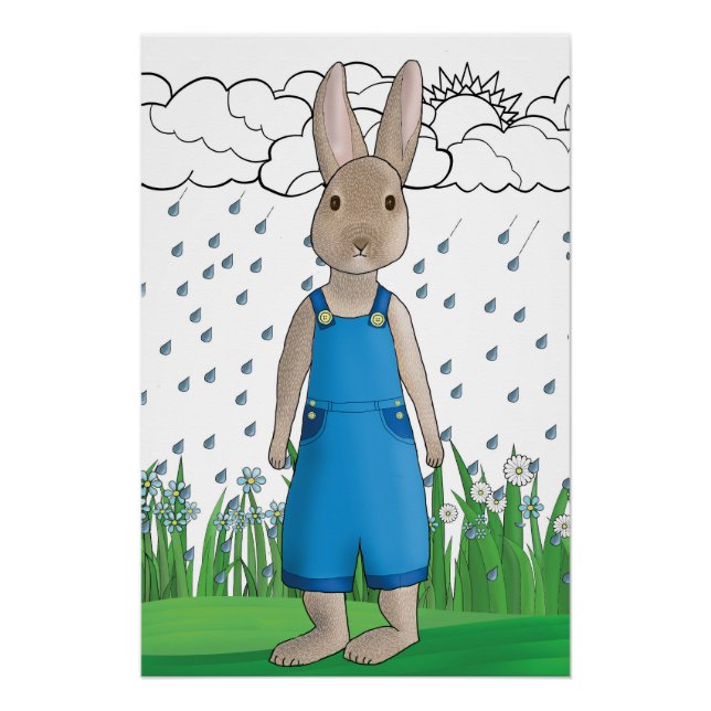 rabbit in rain poster (Front)
