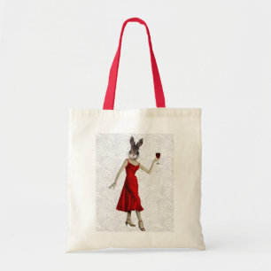 Rabbit in Red Dress 2 Tote Bag