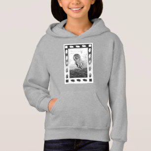 Rabbit in Snow by Water Girl's Pullover Hoodie
