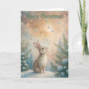 Rabbit in Snow Holiday Card