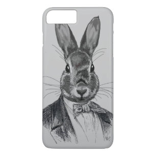 Rabbit In Suit Portrait iPhone 8 Plus/7 Plus Case