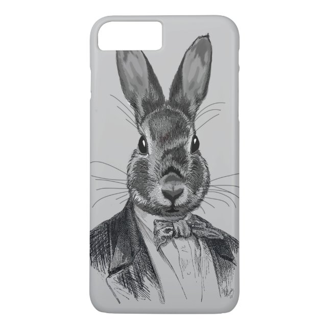 Rabbit In Suit Portrait Case-Mate iPhone Case (Back)