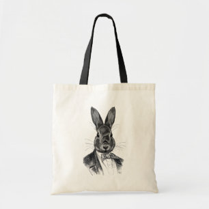 Rabbit In Suit Portrait Tote Bag