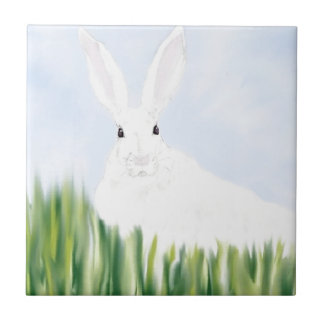 RABBIT IN THE FIELD TILE