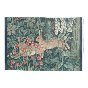 Rabbit In The Forest - William Morris Pillowcase