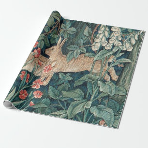 Rabbit In The Forest - William Morris Wrapping Paper