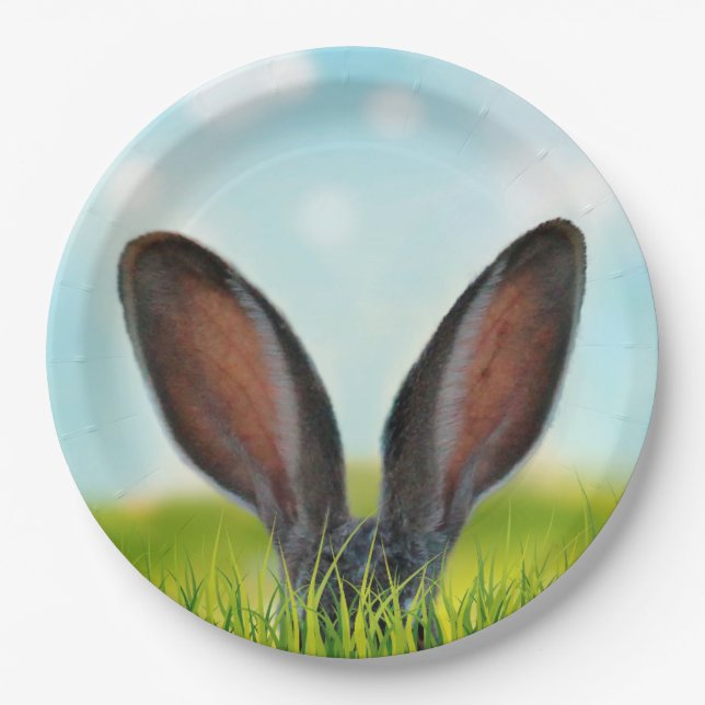 Rabbit in the Grass Paper Plate (Front)