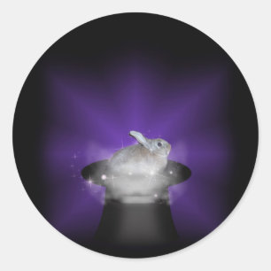Rabbit  in the Magic Hat Classic Round Sticker