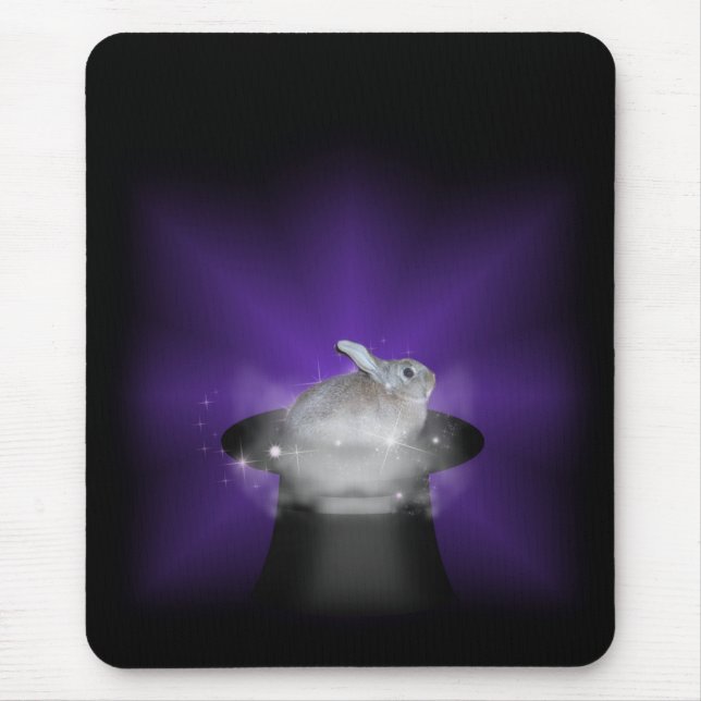 Rabbit In the Magic Hat Mouse Pad (Front)